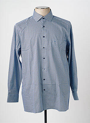 Chemise manches longues imprimé fantaisie bleu OLYMP homme
