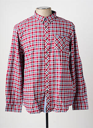 Chemise manches longues poches rouge PETER COFOX homme