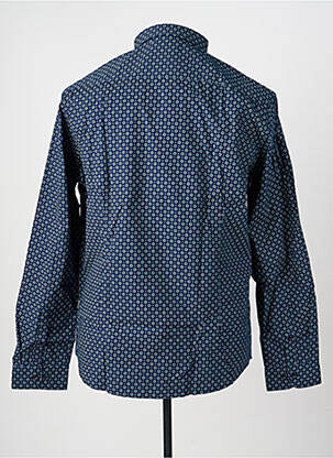 Chemise manches longues poches bleu DELAHAYE homme