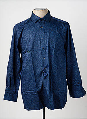 Chemise manches longues poches bleu OLYMP homme