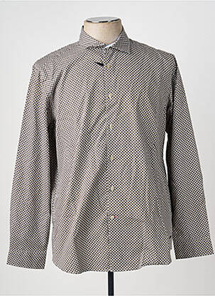 Chemise manches longues imprimé fantaisie vert DELAHAYE homme