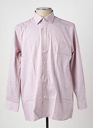 Chemise manches longues poches rouge OLYMP homme