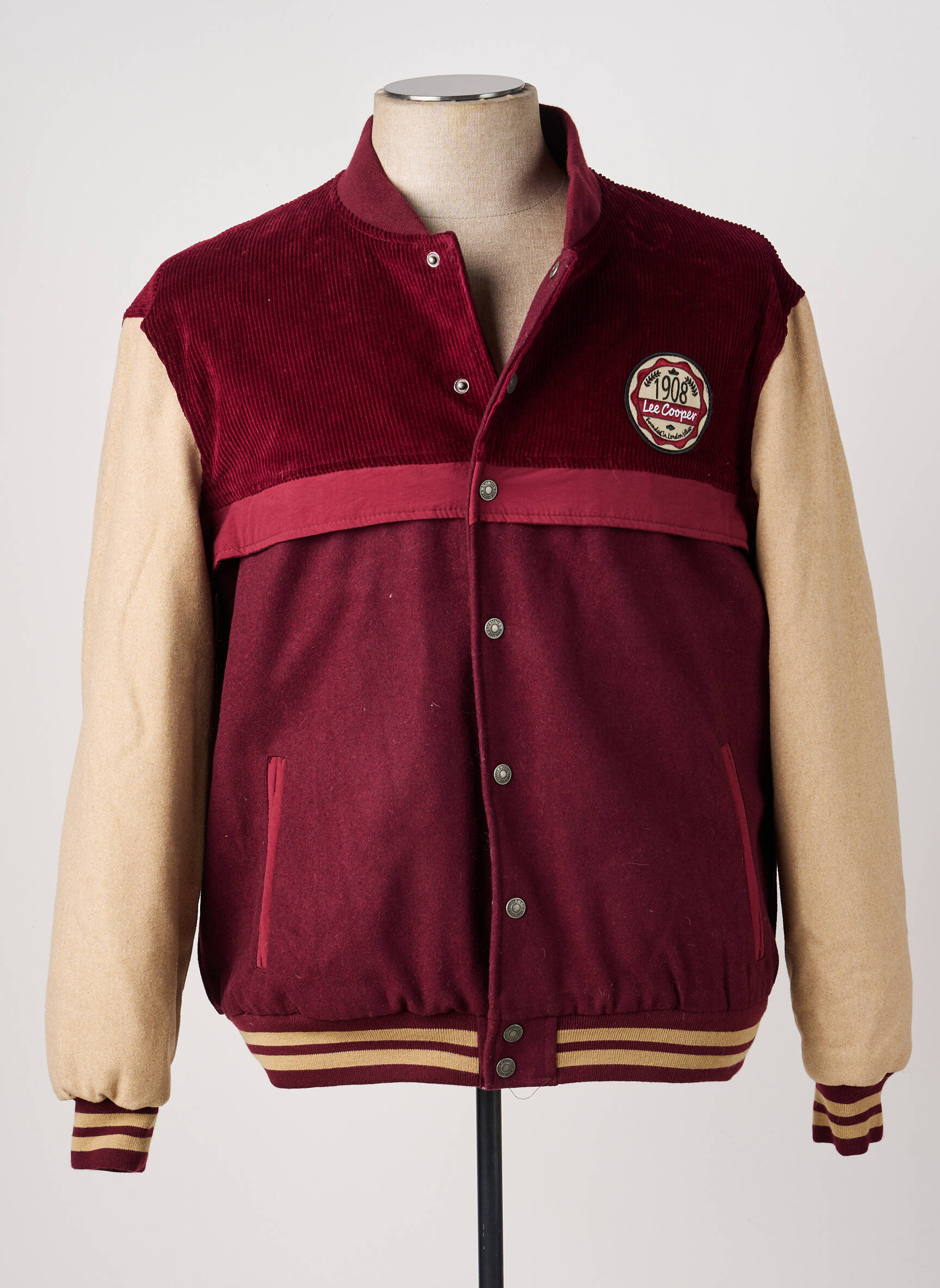 Blouson finition intérieure doublure imprimée rouge LEE COOPER homme