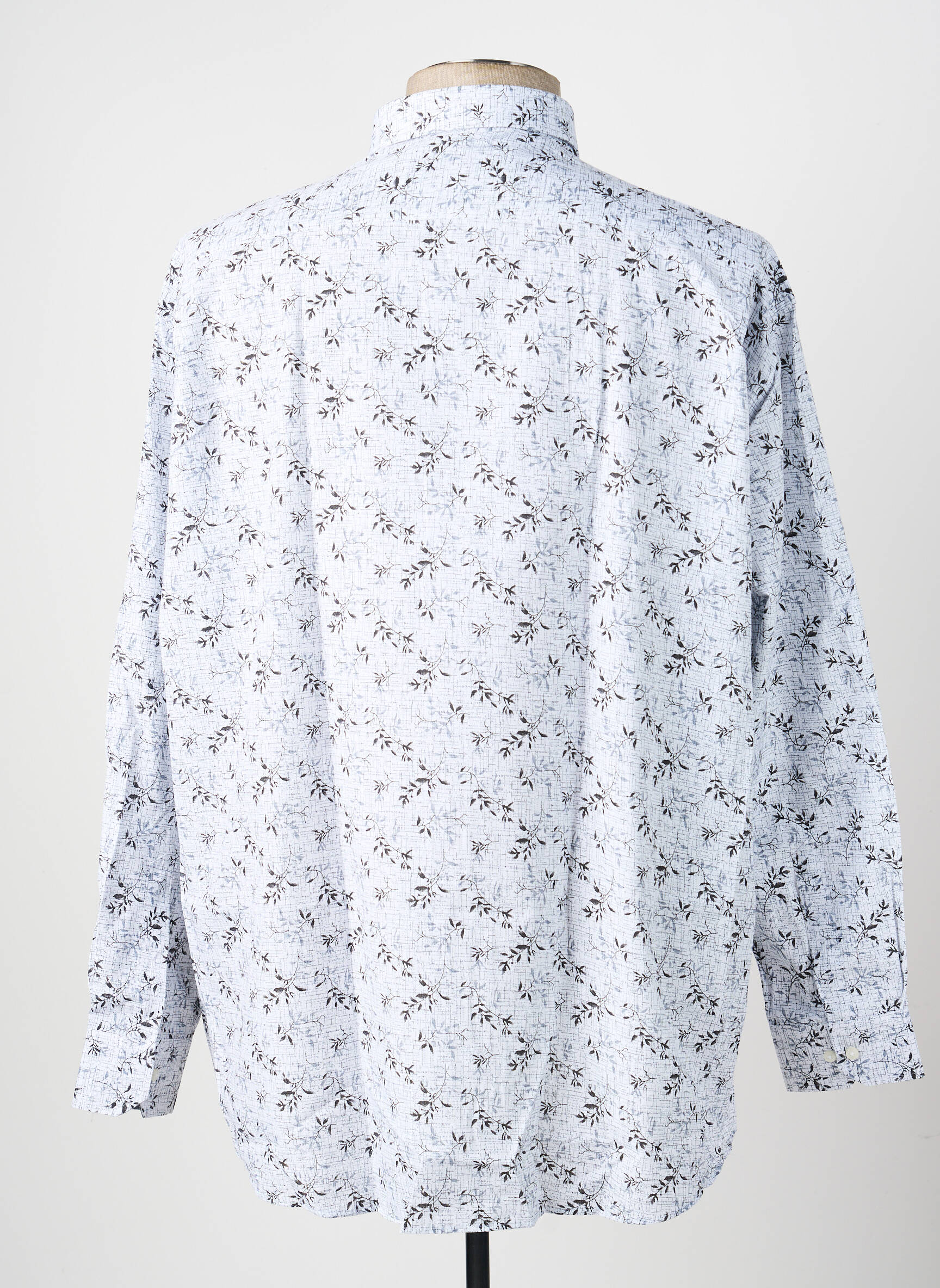Chemise manches longues coupe droite gris ARMORIAL homme