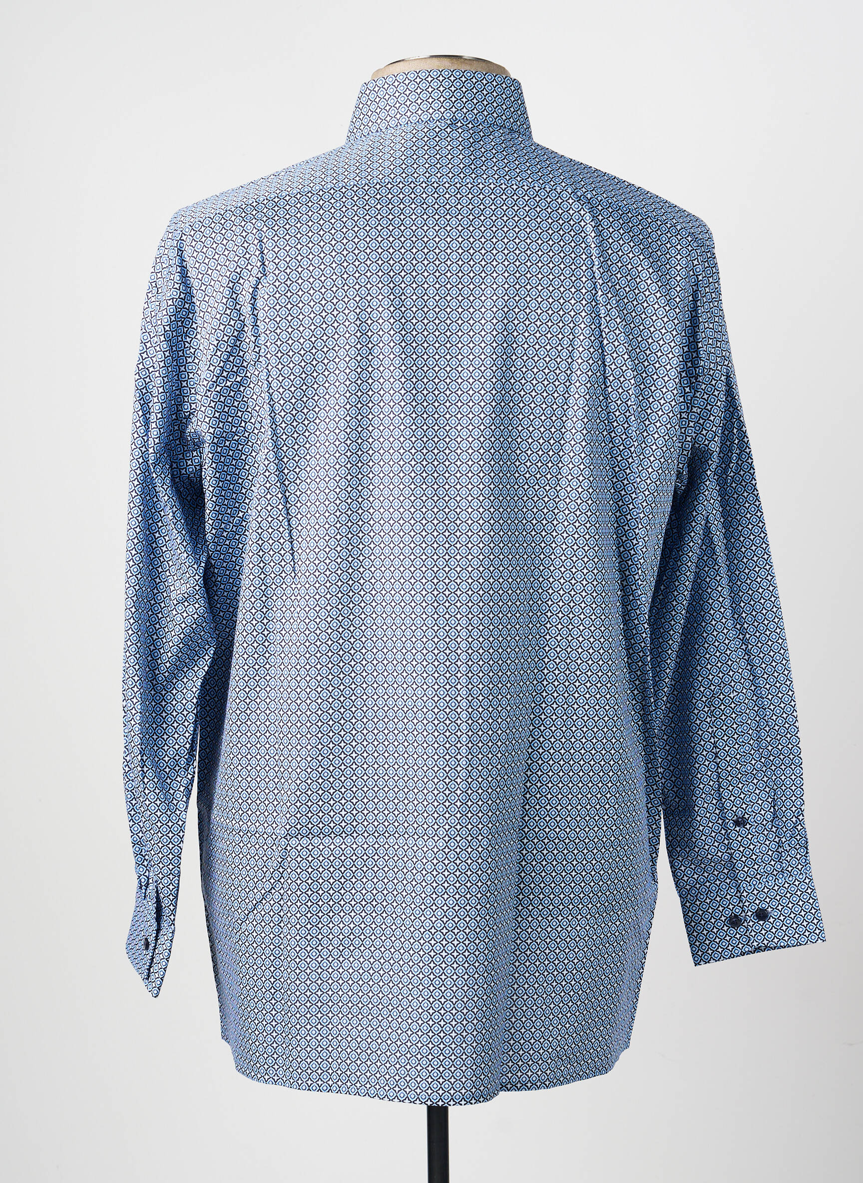 Chemise manches longues imprimé fantaisie bleu OLYMP homme
