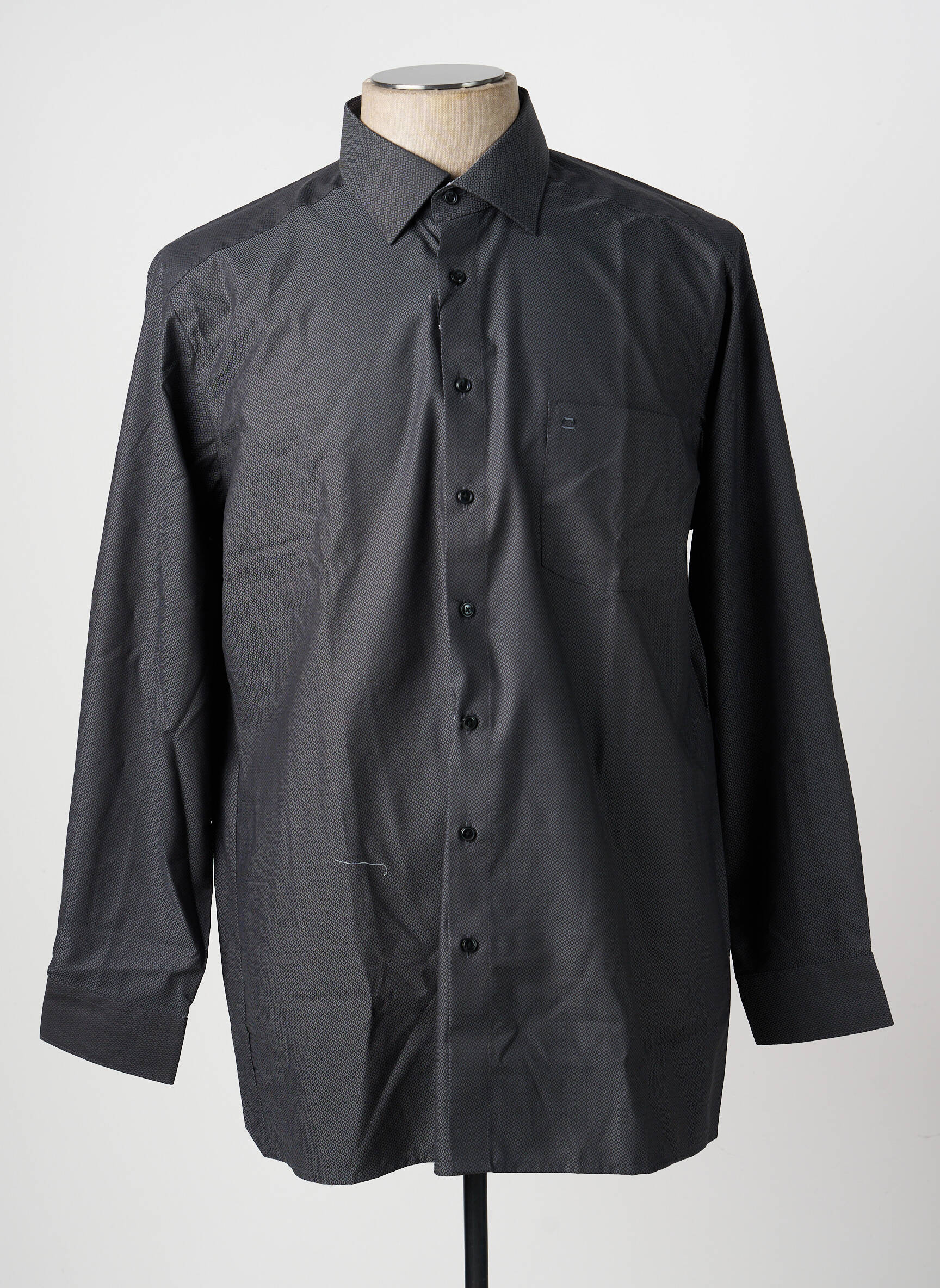 Chemise manches longues imprimé fantaisie gris OLYMP homme