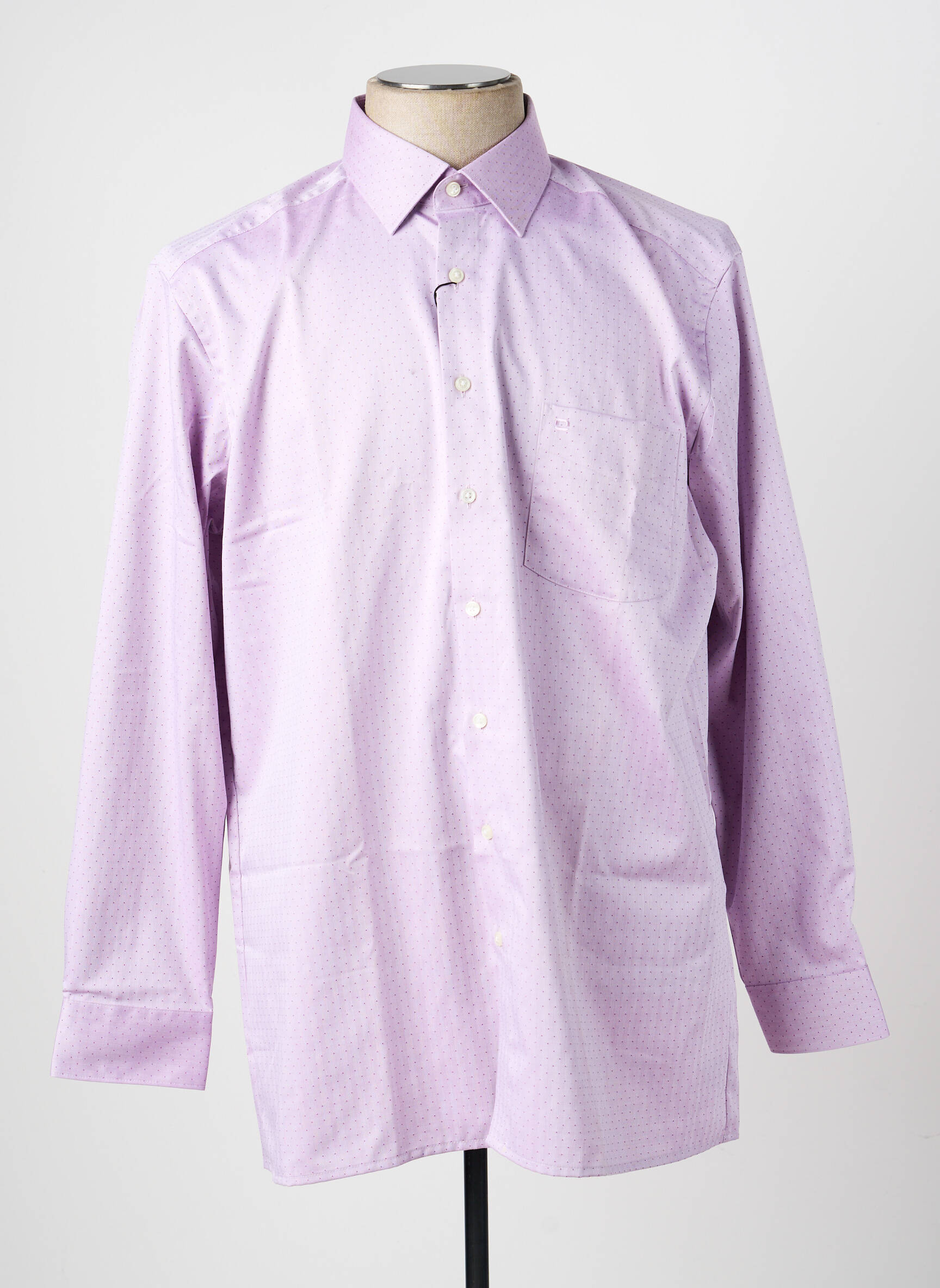 Chemise manches longues poches violet OLYMP homme