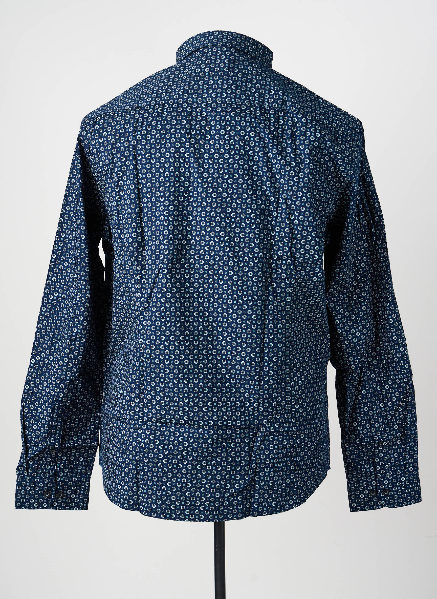 Chemise manches longues poches bleu DELAHAYE homme