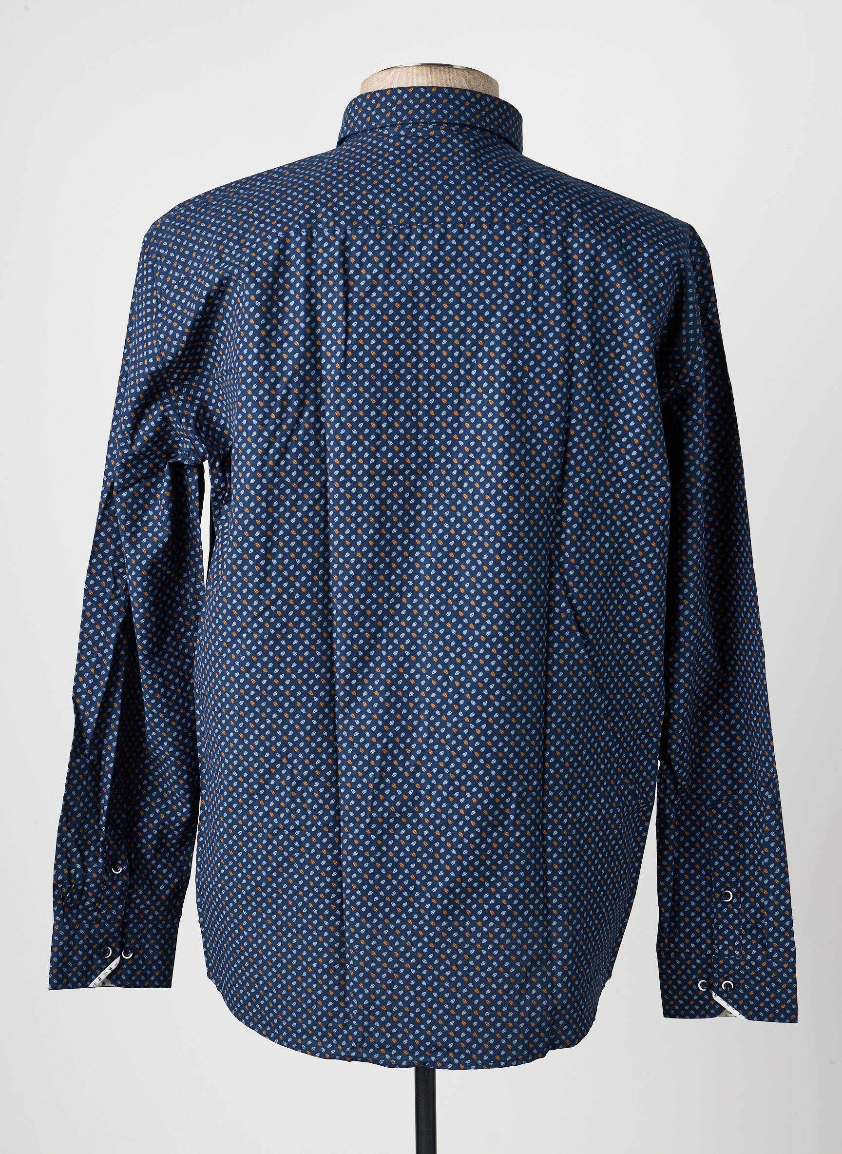Chemise manches longues poches bleu CAPTEN homme