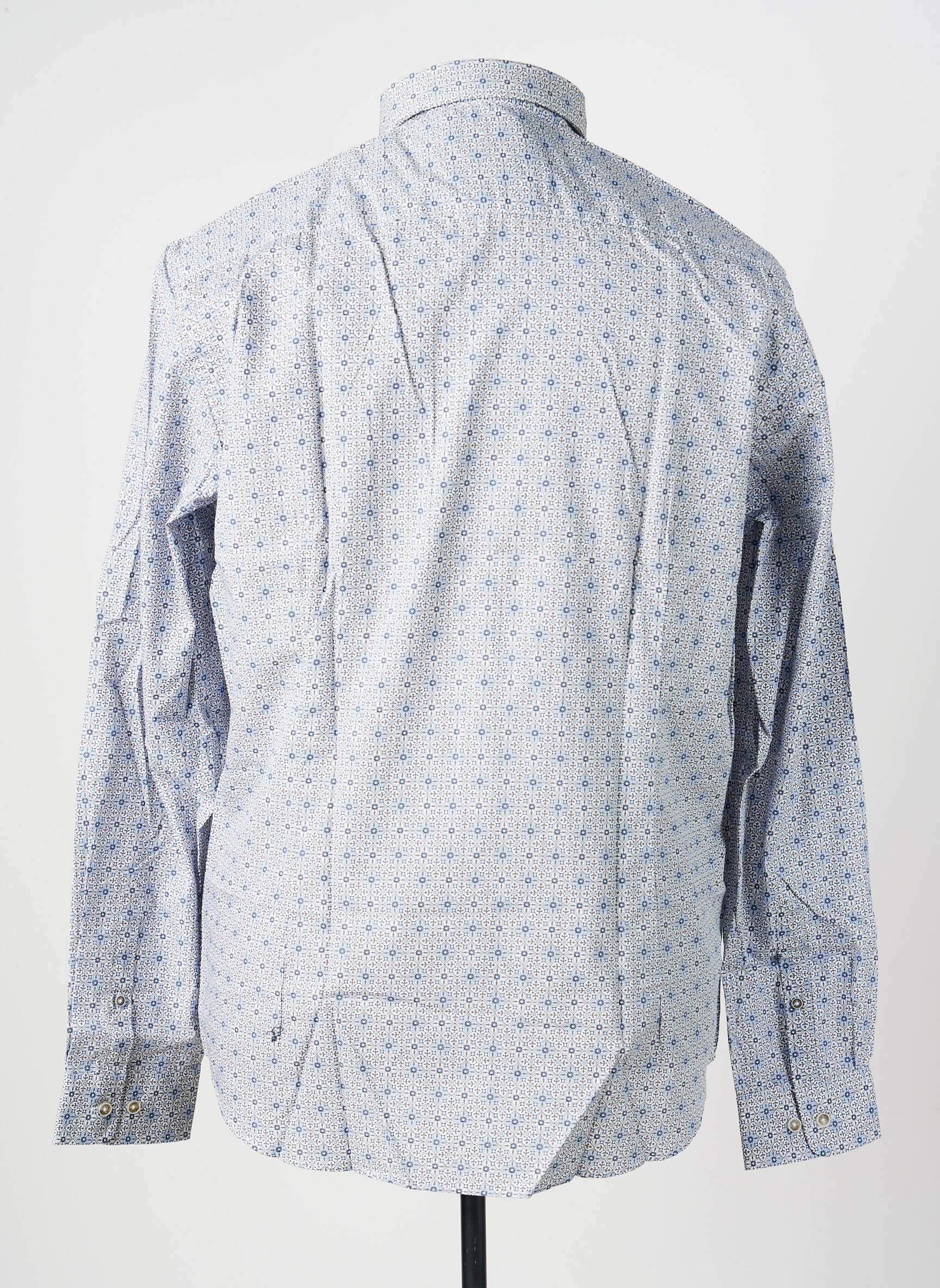 Chemise manches longues poches bleu DELAHAYE homme