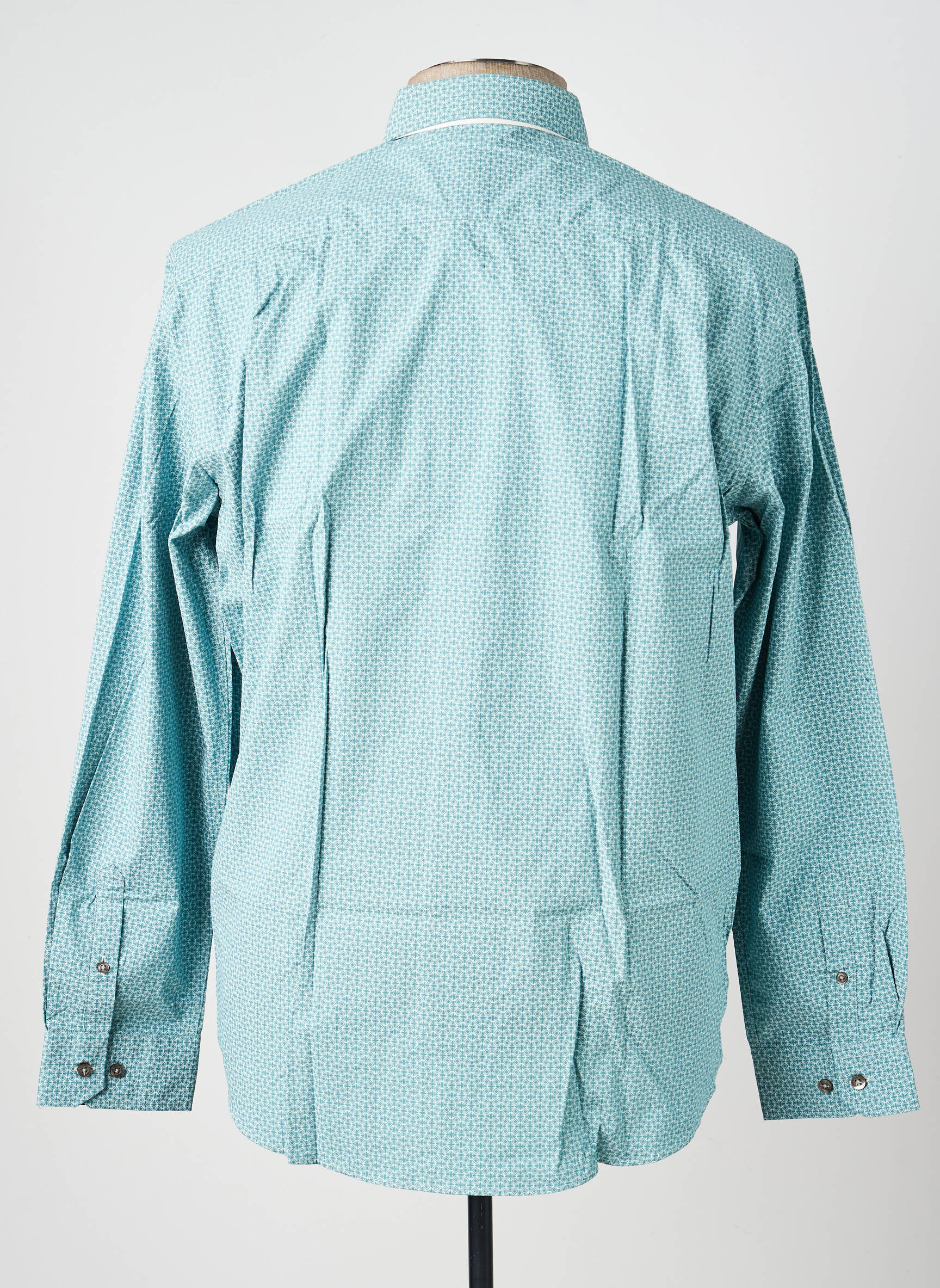 Chemise manches longues poches vert DELAHAYE homme