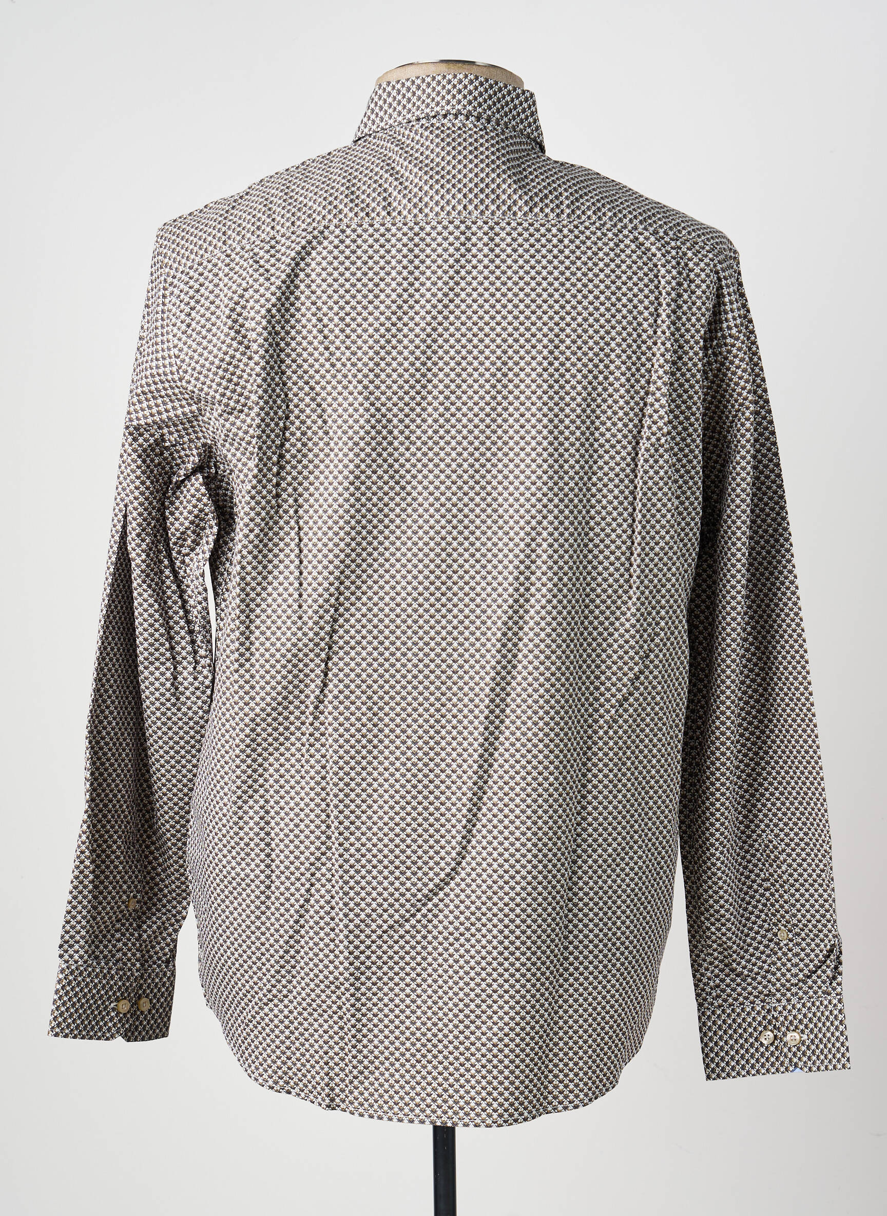 Chemise manches longues imprimé fantaisie vert DELAHAYE homme