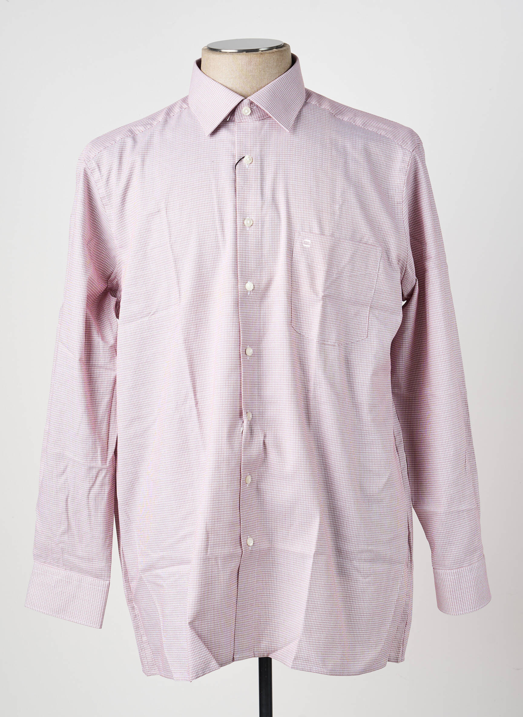 Chemise manches longues poches rouge OLYMP homme