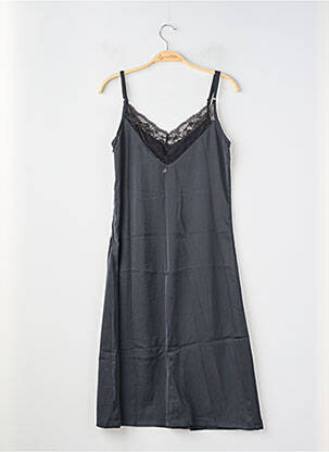 Robe mi-longue coupe fluide manches longues noir MOONY MOOD femme