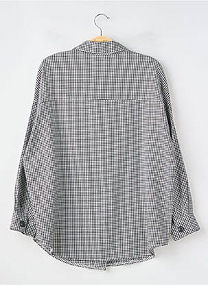 Chemisier tissage crêpe manches longues noir SENES femme