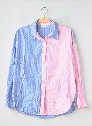 Chemisier coupe droite manches longues bleu MARIE-SIXTINE femme