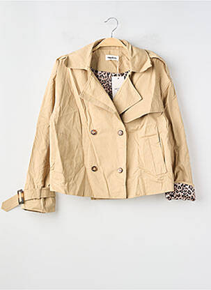 Trench tissage popeline sans capuche beige IN APRIL 1986 femme