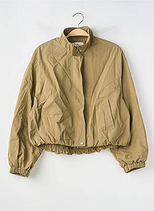 Blouson effet matière satinée vert THE KORNER femme