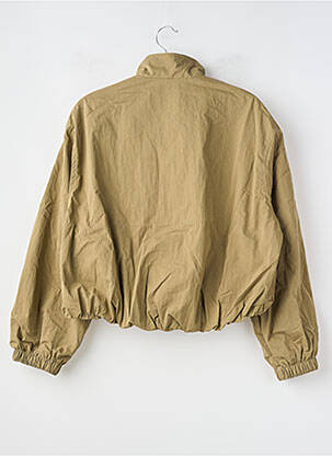 Blouson effet matière satinée vert THE KORNER femme