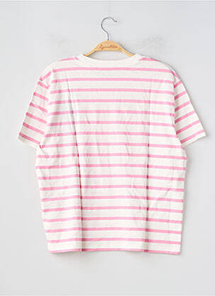 T-shirt coupe droite manches courtes rose LULUCASTAGNETTE femme