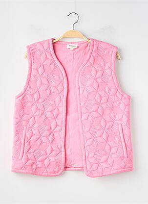 Gilet sans manche poches rose MAISON 123 femme