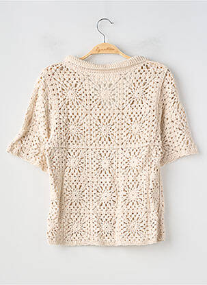 Chemisier manches courtes manches courtes beige PRETTY WIRE femme
