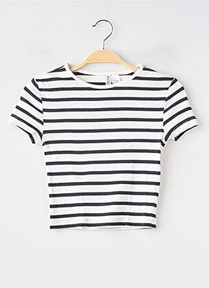 T-shirt stretch manches courtes noir DIVIDED H&M femme