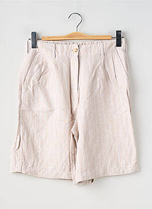 Bermuda taille haute taille haute beige BONOBO femme