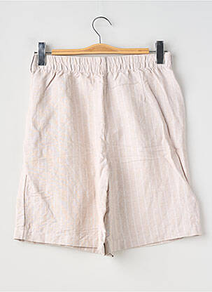 Bermuda taille haute taille haute beige BONOBO femme