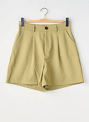 Short taille à pinces taille haute vert LOAVIES femme