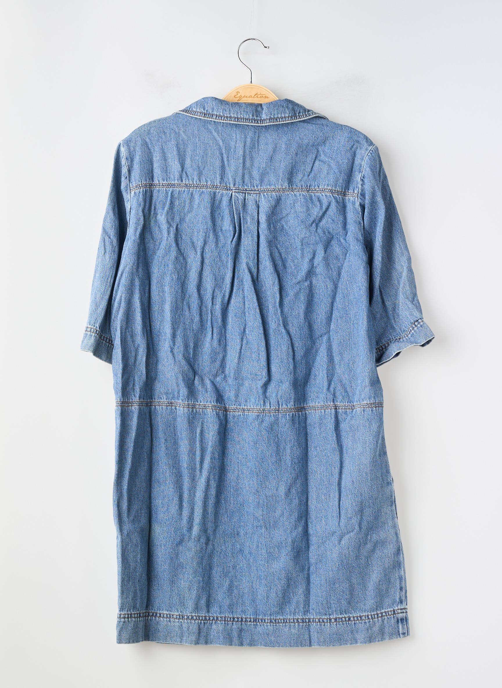 Robe courte manches courtes manches courtes bleu MAISON 123 femme