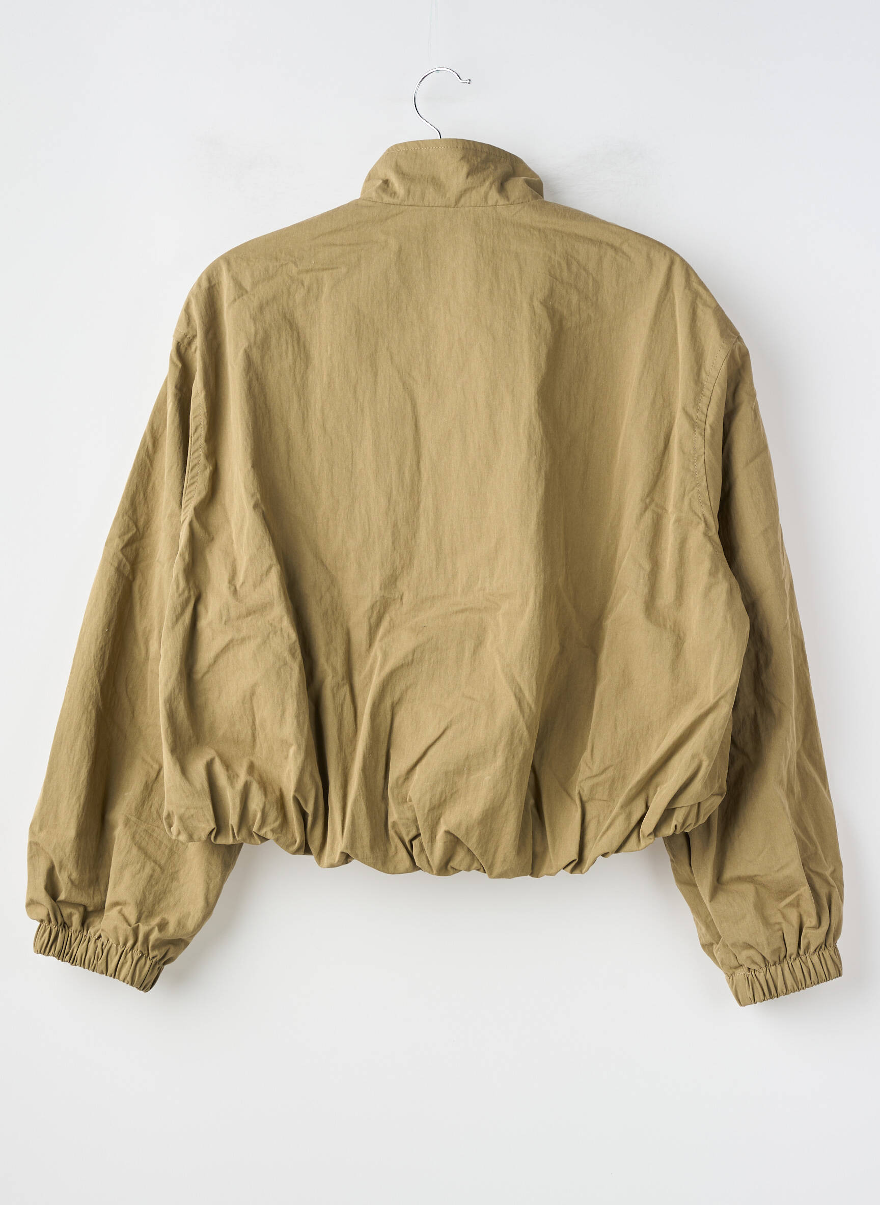 Blouson effet matière satinée vert THE KORNER femme
