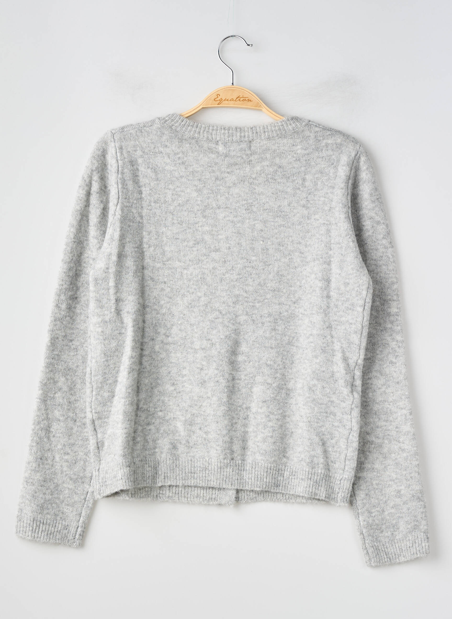 Gilet manches longues col rond gris MOLLY BRACKEN femme