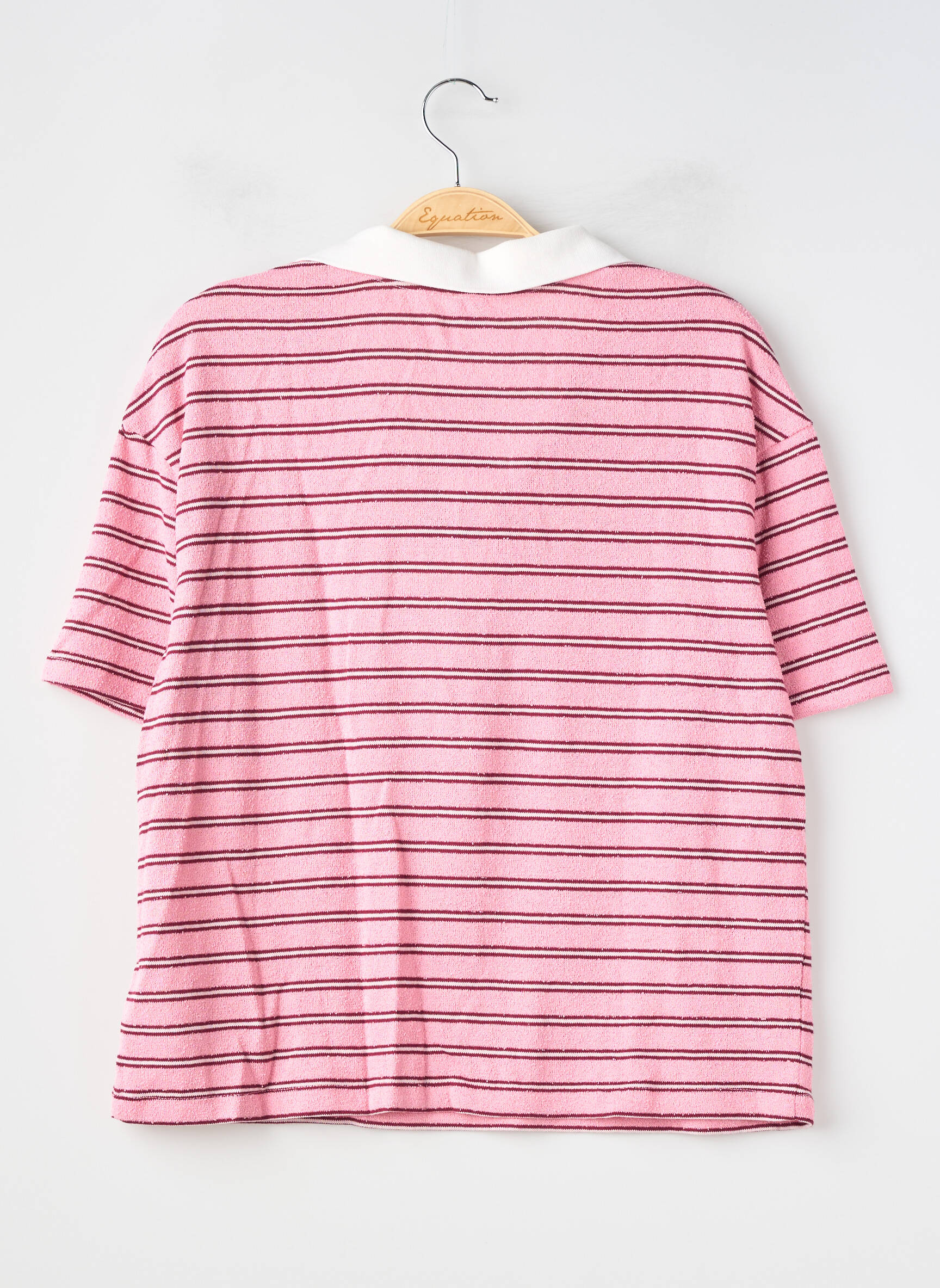 Polo coupe droite manches courtes rose KIABI femme