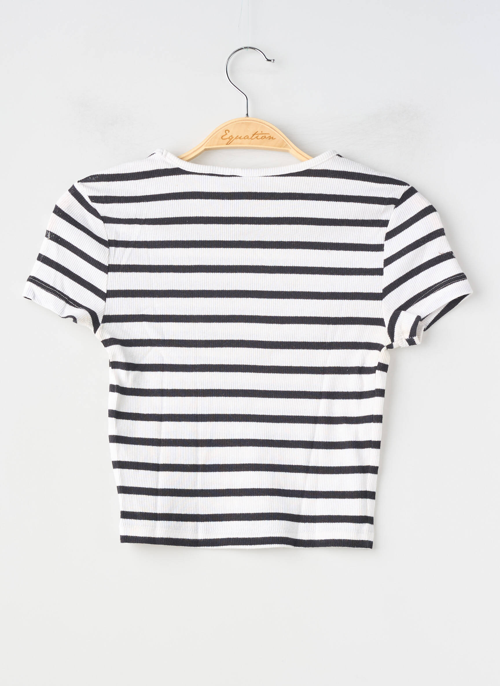 T-shirt stretch manches courtes noir DIVIDED H&M femme