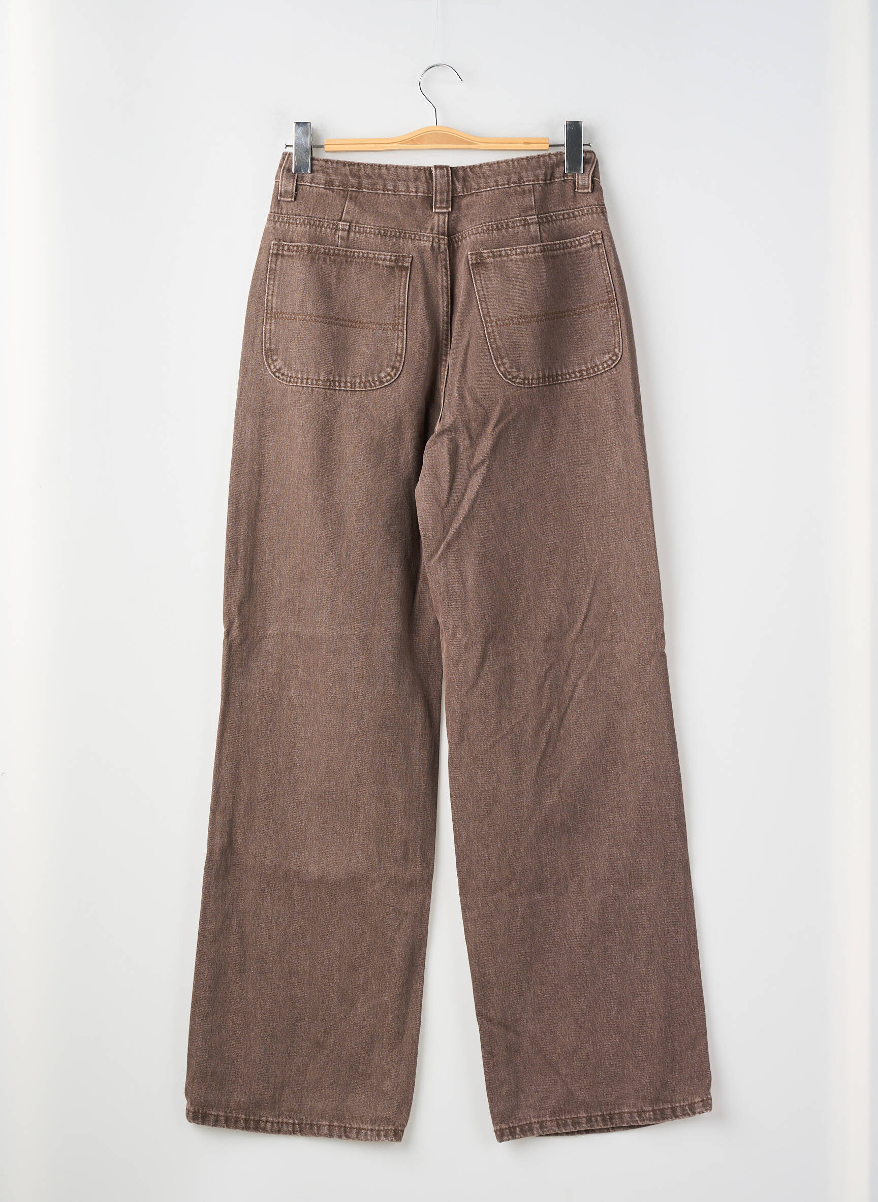 Jeans coupe large stretch taille haute marron PEPPERMAYO femme