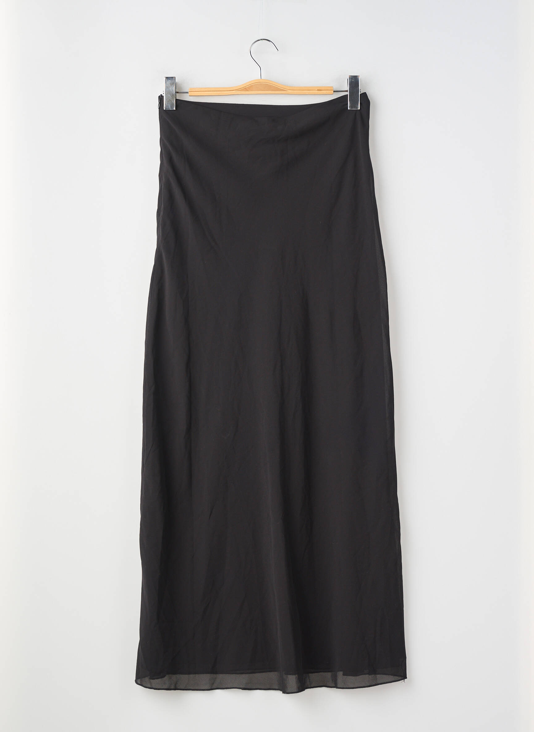 Jupe longue coupe fluide noir PEPPERMAYO femme