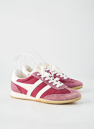 Baskets nubuck talon plat jusqu'à 3cm rouge GOLA femme