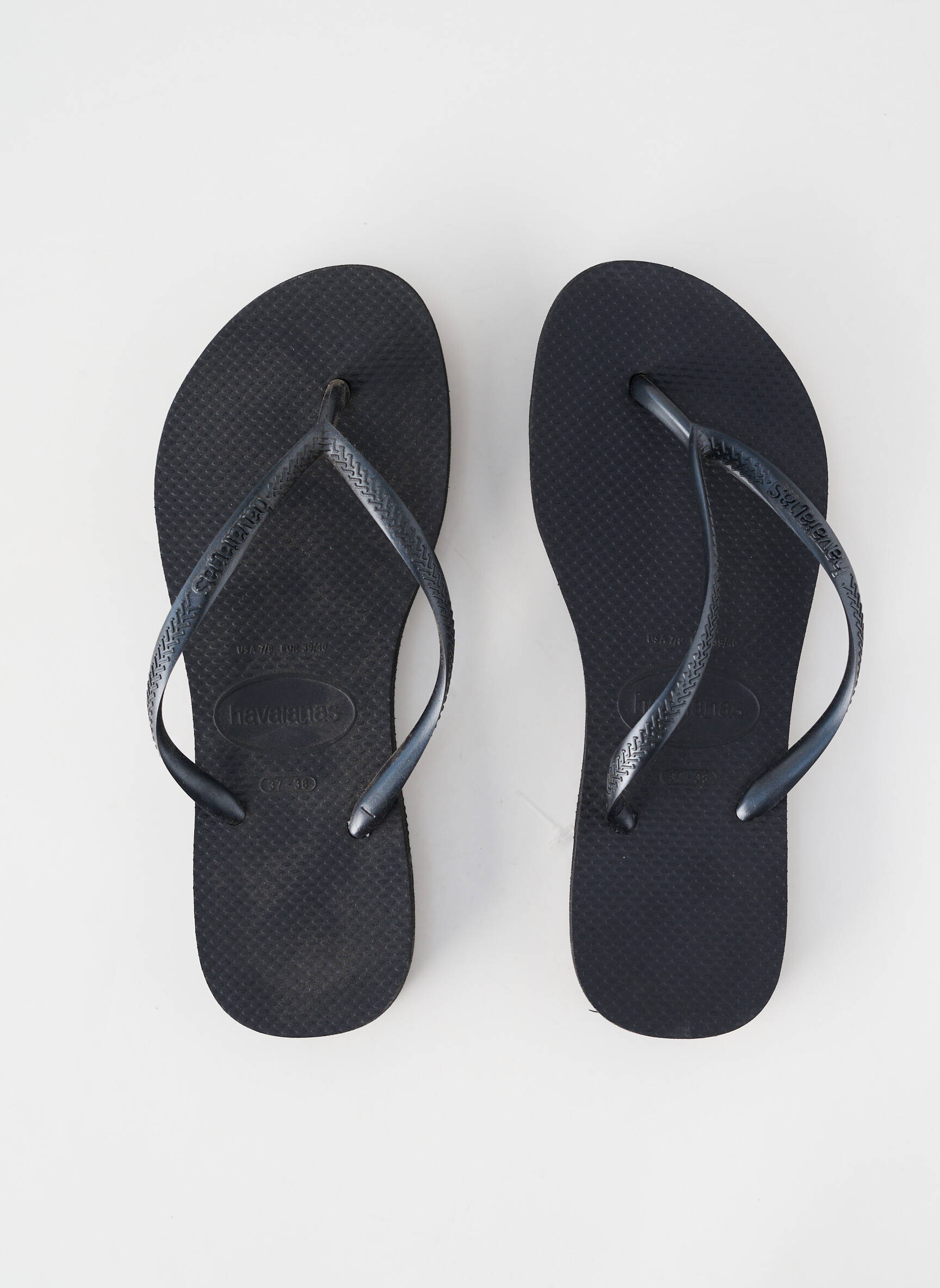 Tongs talon plat jusqu'à 3cm noir HAVAIANAS femme