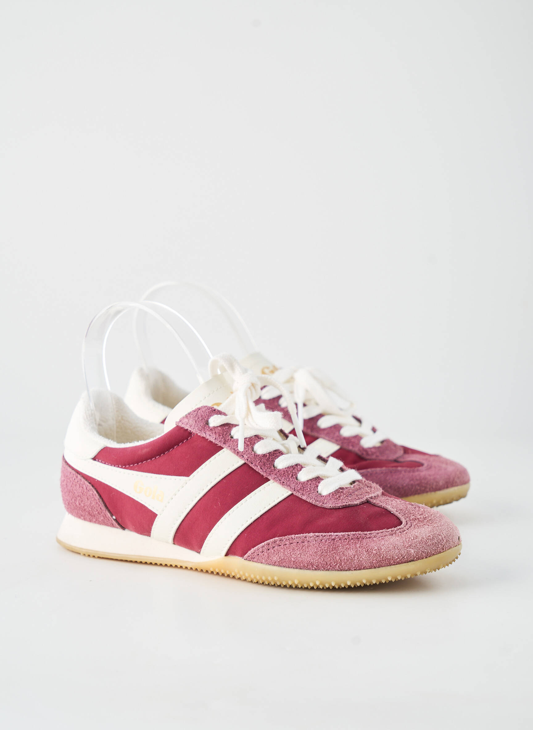 Baskets nubuck talon plat jusqu'à 3cm rouge GOLA femme