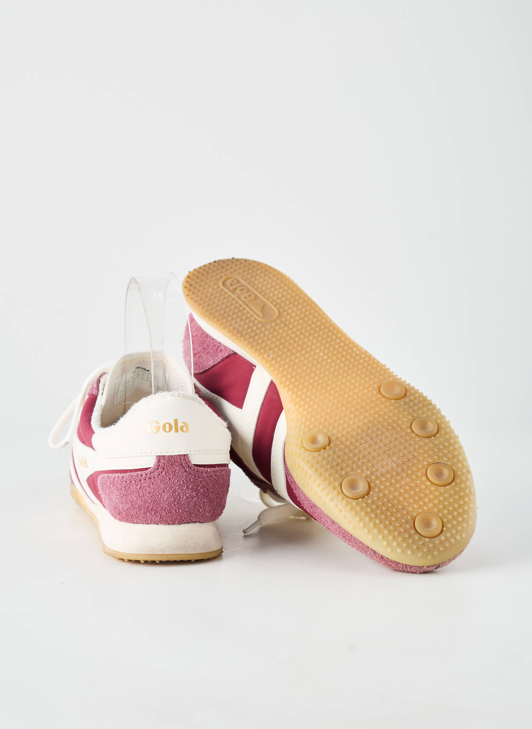 Baskets nubuck talon plat jusqu'à 3cm rouge GOLA femme