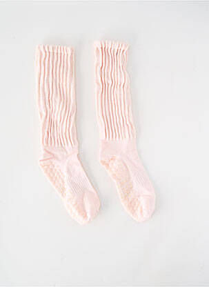 Chaussettes stretch rose SANS MARQUE femme