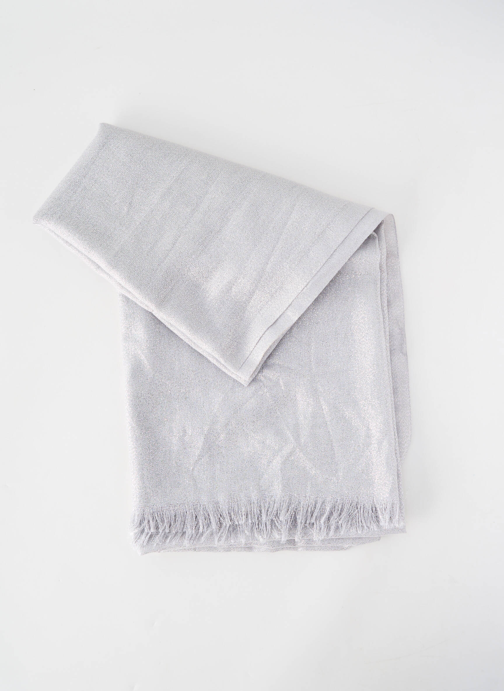 Foulard finition franges argent SANS MARQUE femme