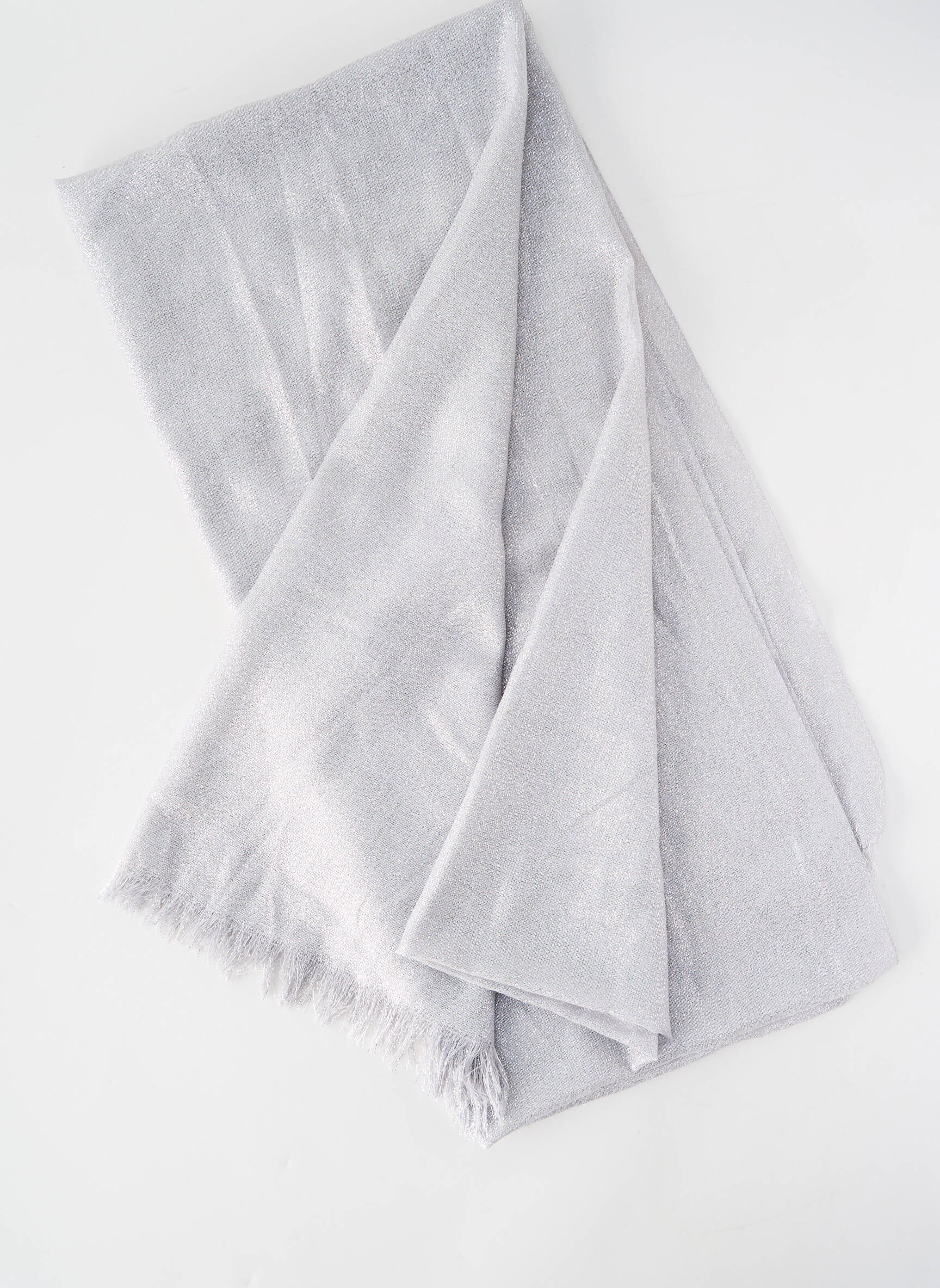 Foulard finition franges argent SANS MARQUE femme