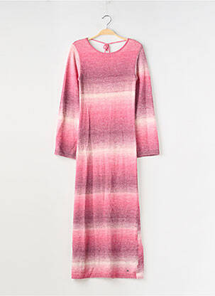 Robe pull stretch manches longues rose BROWNIE femme