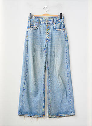 Jean coupe flare stretch taille haute bleu ZARA femme