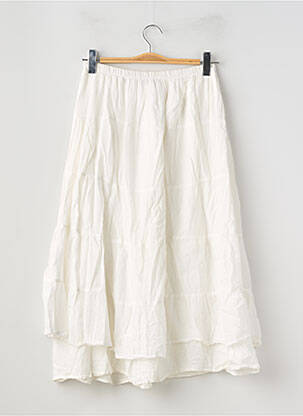 Jupe longue doublure blanc BERSHKA femme