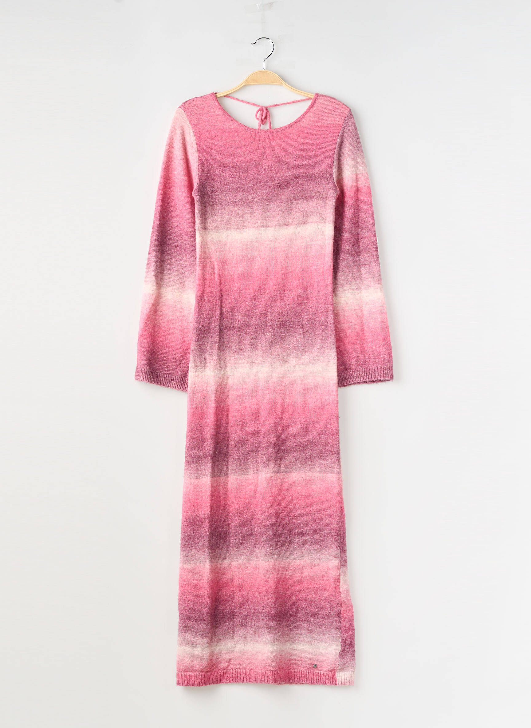 Robe pull stretch manches longues rose BROWNIE femme