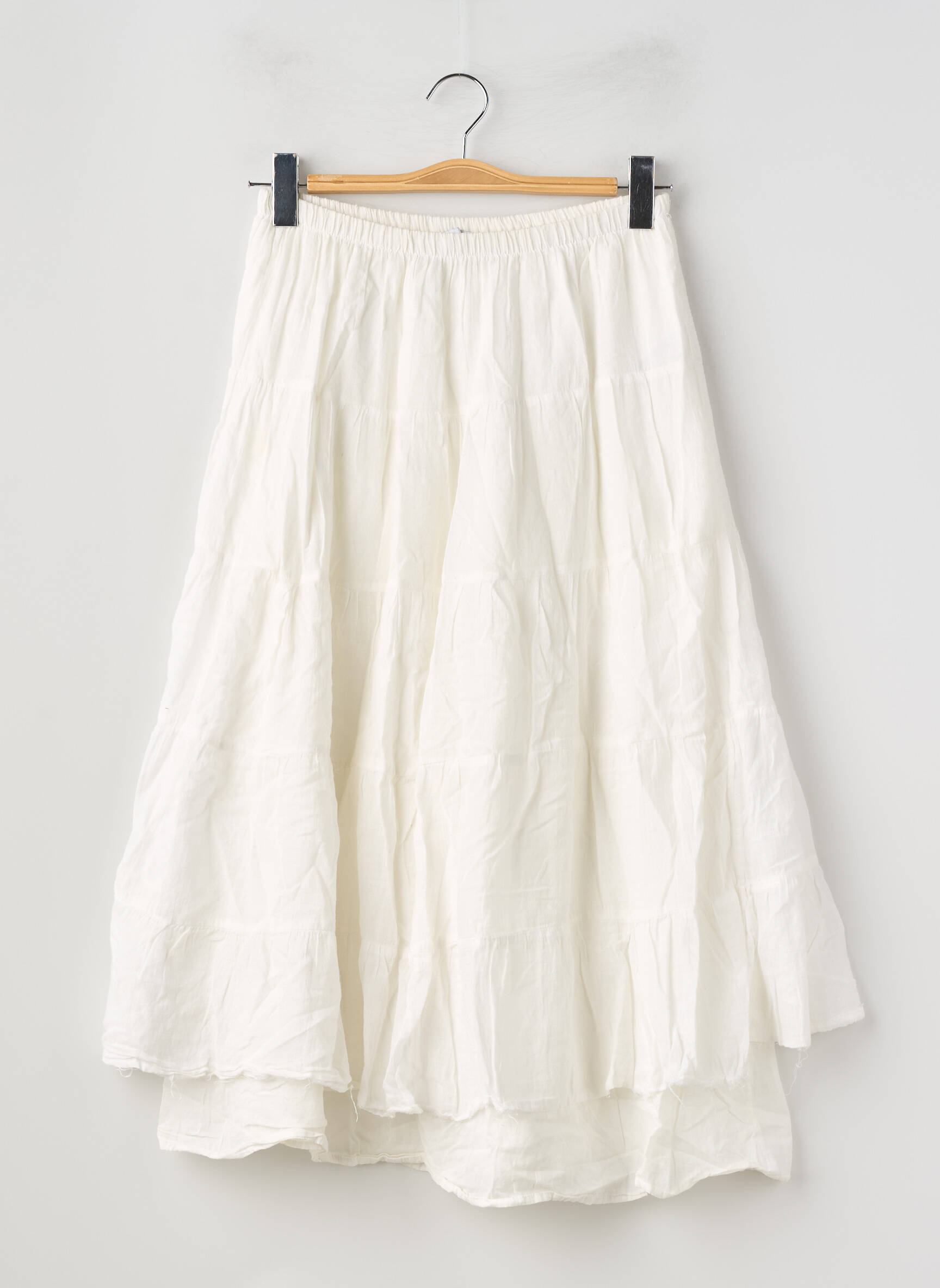 Jupe longue doublure blanc BERSHKA femme