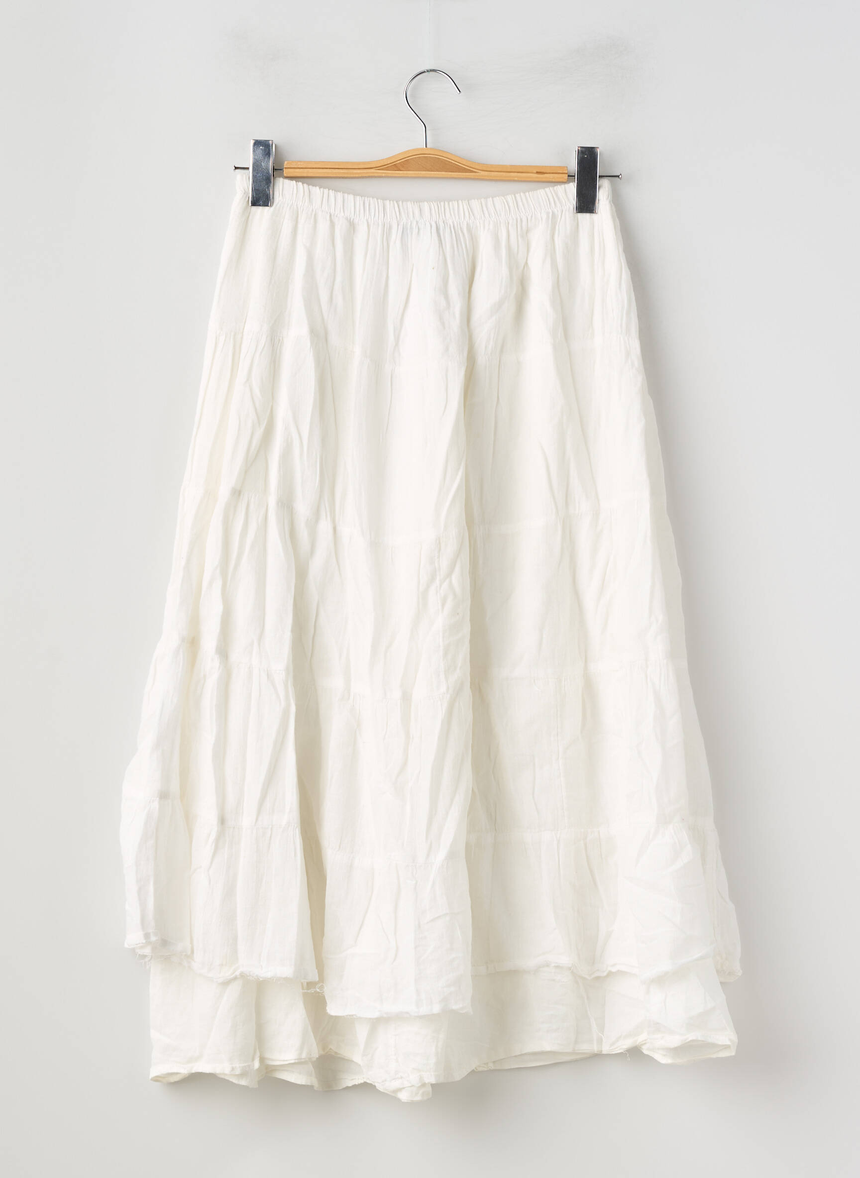 Jupe longue doublure blanc BERSHKA femme